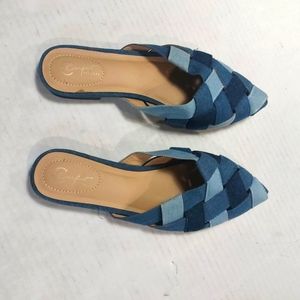 C COMFORT est. 1946 Woven Blue Jeans Mule Size 10M